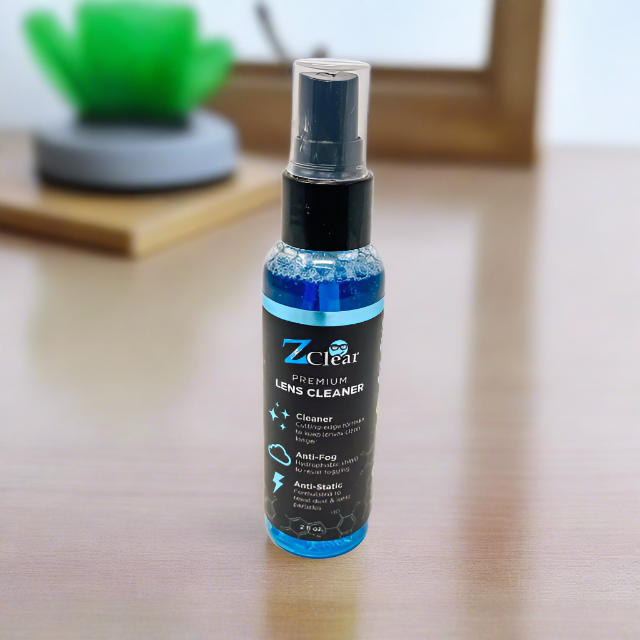 Z Clear 2oz anti-fog lens cleaner spray — long-lasting, safe formula