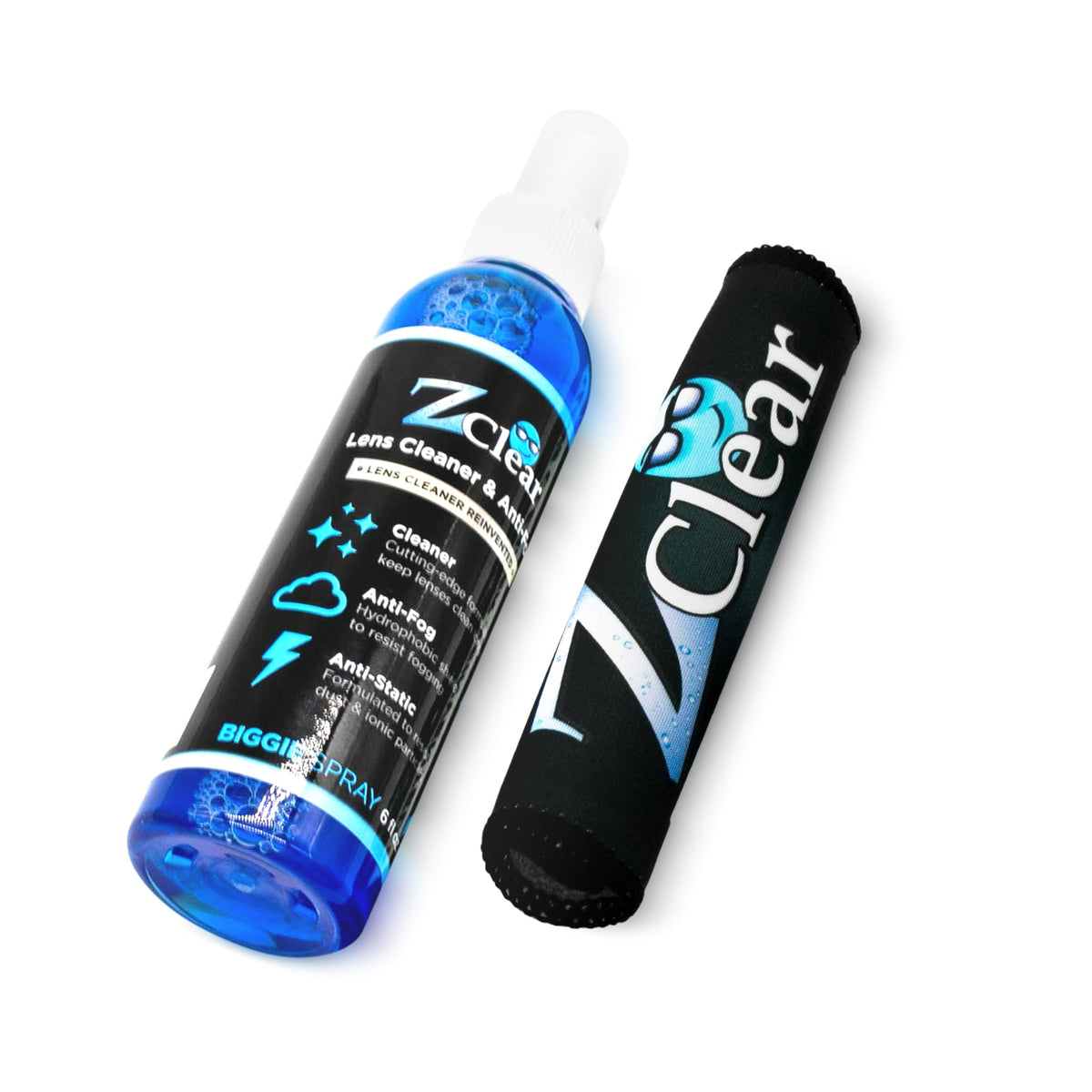 Z Clear Biggie 6oz anti-fog formula — alcohol-free, ammonia-free, USA made