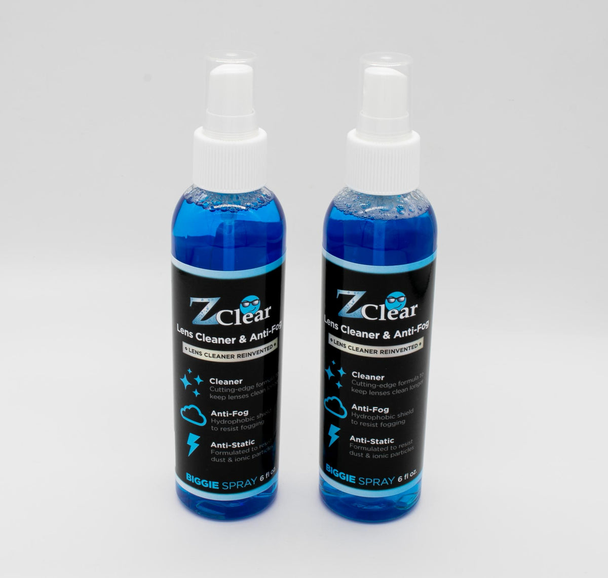 Foggy ski goggles cleared by Z Clear Biggie 6oz anti-fog spray on the mountain