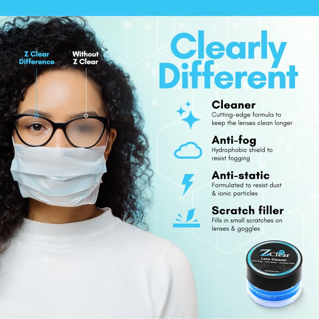 Z Clear paste — anti-fog and scratch filler for glasses and face shields
