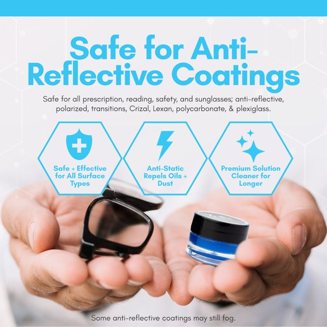 Z Clear paste safe for AR-coated lenses — Crizal, polycarbonate and Transitions compatible