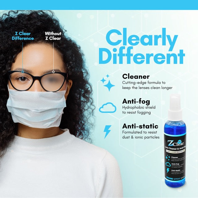 Z Clear Pro Kit — Biggie 6oz Anti-Fog Spray, Anti-Fog Paste, and Premium Microfiber Cloth bundle