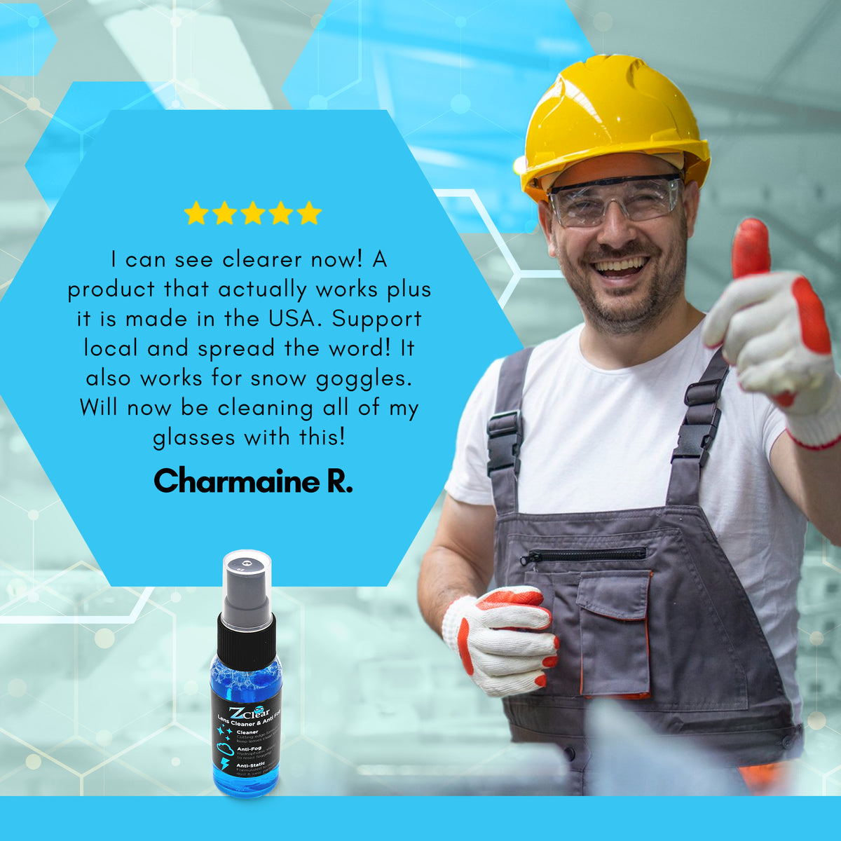 Z Clear 1oz Lens Cleaner Spray — 5-Star Customer Reviews