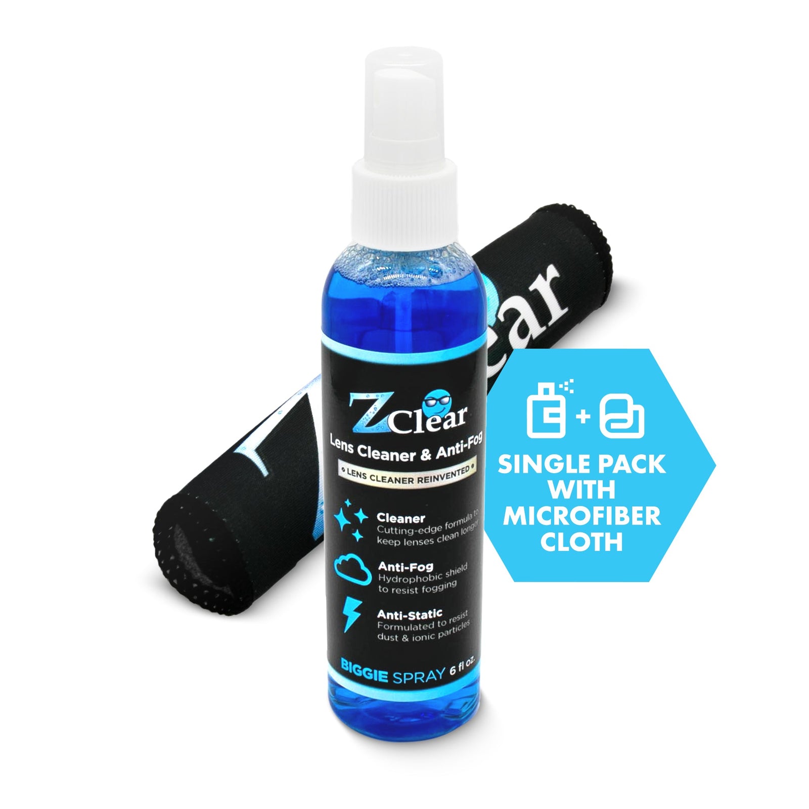 Z Clear Biggie 6oz anti-fog spray wholesale case — 36-unit master case for distributors